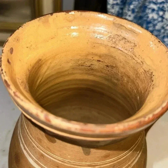 Vintage terracotta Clay Jugs with Handles - Rustic Handmade Pottery Set of 2 - Picture 7 of 11